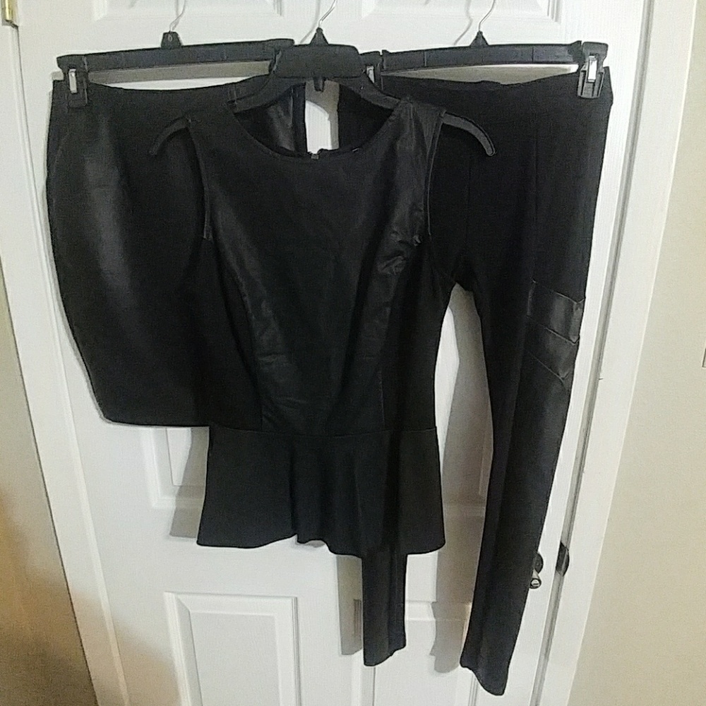 Bar III leather outfit